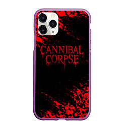 Чехол iPhone 11 Pro матовый CANNIBAL CORPSE КРАСНЫЕ ЧЕРЕПА, цвет: 3D-фиолетовый