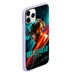 Чехол iPhone 11 Pro матовый Battlefield 2042 game art, цвет: 3D-светло-сиреневый — фото 2