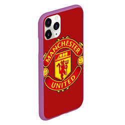 Чехол iPhone 11 Pro матовый Manchester United F C, цвет: 3D-фиолетовый — фото 2