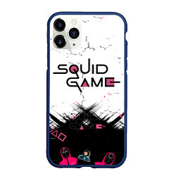 Чехол iPhone 11 Pro матовый SQUID GAME ИГРА В КАЛЬМАРА,, цвет: 3D-тёмно-синий
