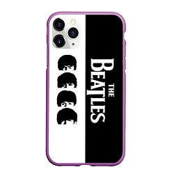 Чехол iPhone 11 Pro матовый The Beatles черно - белый партер, цвет: 3D-фиолетовый