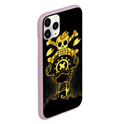 Чехол iPhone 11 Pro матовый ONE PIECE ВАН ПИС GOLDEN, цвет: 3D-розовый — фото 2