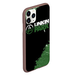 Чехол iPhone 11 Pro матовый Линкин Парк в стиле Гранж Linkin Park, цвет: 3D-коричневый — фото 2