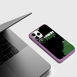 Чехол iPhone 11 Pro матовый Линкин Парк в стиле Гранж Linkin Park, цвет: 3D-фиолетовый — фото 2