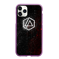 Чехол iPhone 11 Pro матовый Linkin Park Logo Линкин Парк, цвет: 3D-фиолетовый