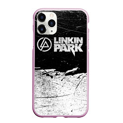 Чехол iPhone 11 Pro матовый Линкин Парк Лого Рок ЧБ Linkin Park Rock, цвет: 3D-розовый