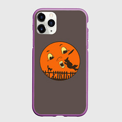 Чехол iPhone 11 Pro матовый Ожившая ночь, цвет: 3D-фиолетовый
