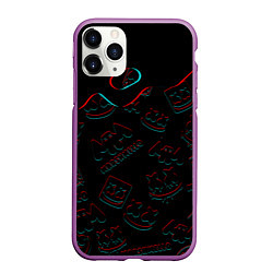 Чехол iPhone 11 Pro матовый MARSHMELLO MELT - МАРШМЕЛЛО, цвет: 3D-фиолетовый