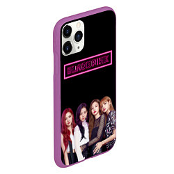 Чехол iPhone 11 Pro матовый BLACKPINK NEON, цвет: 3D-фиолетовый — фото 2