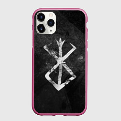 Чехол iPhone 11 Pro матовый BERSERK LOGO GRUNGE, цвет: 3D-малиновый