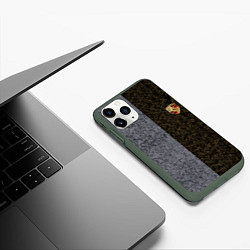 Чехол iPhone 11 Pro матовый Полярность металлических цветов, цвет: 3D-темно-зеленый — фото 2