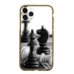 Чехол iPhone 11 Pro матовый Шах и мат Шахматы, цвет: 3D-коричневый