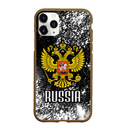 Чехол iPhone 11 Pro матовый Russia, цвет: 3D-коричневый