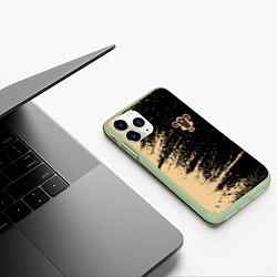 Чехол iPhone 11 Pro матовый Black clover bull, цвет: 3D-салатовый — фото 2