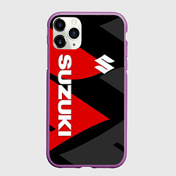 Чехол iPhone 11 Pro матовый SUZUKI СУЗУКИ RED LOGO