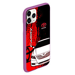 Чехол iPhone 11 Pro матовый Camry Toyota glitch, цвет: 3D-фиолетовый — фото 2