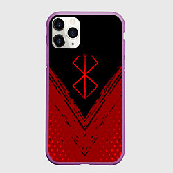 Чехол iPhone 11 Pro матовый Berserk - Берсерк, цвет: 3D-фиолетовый