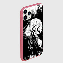 Чехол iPhone 11 Pro матовый Крик Хэллоуин Хоррор Scream Halloween, цвет: 3D-малиновый — фото 2