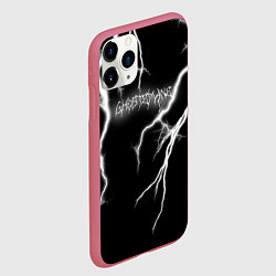 Чехол iPhone 11 Pro матовый GHOSTEMANE Lightning Гостмейн Молния Надпись, цвет: 3D-малиновый — фото 2