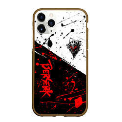 Чехол iPhone 11 Pro матовый Berserk: Черная маска, цвет: 3D-коричневый