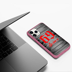 Чехол iPhone 11 Pro матовый 6IX9INE,, цвет: 3D-малиновый — фото 2