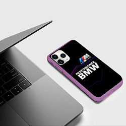 Чехол iPhone 11 Pro матовый BMW фанат, цвет: 3D-фиолетовый — фото 2