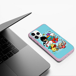 Чехол iPhone 11 Pro матовый Toca LifeЖ Персонажи, цвет: 3D-розовый — фото 2