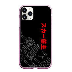 Чехол iPhone 11 Pro матовый SCARLXRD JAPAN STYLE ИЕРОГЛИФЫ, цвет: 3D-розовый