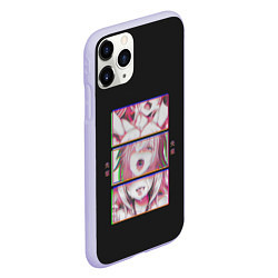Чехол iPhone 11 Pro матовый Ahegao девушка, цвет: 3D-светло-сиреневый — фото 2