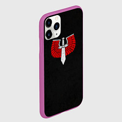 Чехол iPhone 11 Pro матовый Темные ангелы до Ереси цвет легиона, цвет: 3D-фиолетовый — фото 2