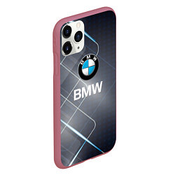 Чехол iPhone 11 Pro матовый BMW Logo, цвет: 3D-малиновый — фото 2