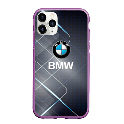 Чехол iPhone 11 Pro матовый BMW Logo, цвет: 3D-фиолетовый