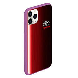 Чехол iPhone 11 Pro матовый Toyota В полоску, цвет: 3D-фиолетовый — фото 2