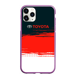 Чехол iPhone 11 Pro матовый Toyota Texture, цвет: 3D-фиолетовый