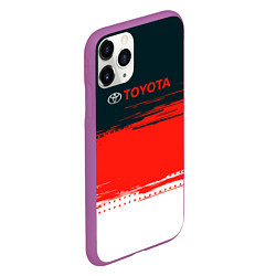 Чехол iPhone 11 Pro матовый Toyota Texture, цвет: 3D-фиолетовый — фото 2