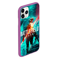 Чехол iPhone 11 Pro матовый Battlefield 2042 игровой арт, цвет: 3D-фиолетовый — фото 2