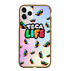 Чехол iPhone 11 Pro матовый Toca Life: Smile Logo, цвет: 3D-коричневый