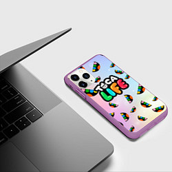 Чехол iPhone 11 Pro матовый Toca Life: Smile Logo, цвет: 3D-фиолетовый — фото 2