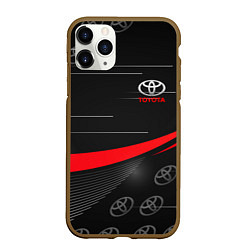 Чехол iPhone 11 Pro матовый ТОЙОТА TOYOTA RED LINES, цвет: 3D-коричневый