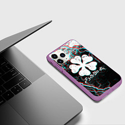 Чехол iPhone 11 Pro матовый BLACK CLOVER GLITCHF FLASHES, цвет: 3D-фиолетовый — фото 2