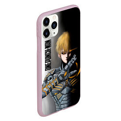 Чехол iPhone 11 Pro матовый Металлическое тело Геноса One Punch-Man, цвет: 3D-розовый — фото 2