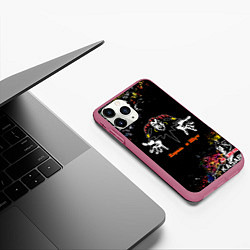 Чехол iPhone 11 Pro матовый Лого рок групп, цвет: 3D-малиновый — фото 2