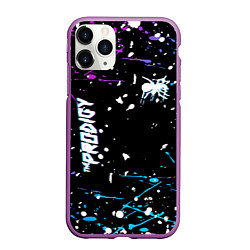 Чехол iPhone 11 Pro матовый The Prodigy паук, цвет: 3D-фиолетовый
