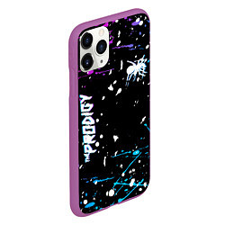 Чехол iPhone 11 Pro матовый The Prodigy паук, цвет: 3D-фиолетовый — фото 2