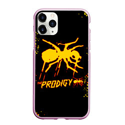 Чехол iPhone 11 Pro матовый The Prodigy логотип, цвет: 3D-розовый