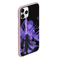 Чехол iPhone 11 Pro матовый Genshin Impact Raiden, цвет: 3D-розовый — фото 2