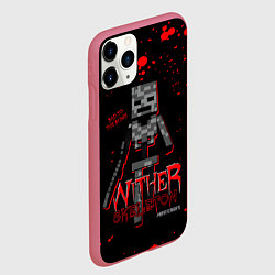 Чехол iPhone 11 Pro матовый WITHER SKELETON, цвет: 3D-малиновый — фото 2