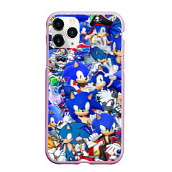 Чехол iPhone 11 Pro матовый SONIC СИНИЙ ЁЖ СОНИК, цвет: 3D-розовый