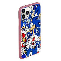 Чехол iPhone 11 Pro матовый SONIC ПАТТЕРН СОНИК, цвет: 3D-малиновый — фото 2