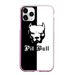 Чехол iPhone 11 Pro матовый Pit Bull боец, цвет: 3D-розовый